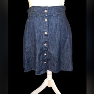 MERONA swingy denim skirt, XS, all cotton. Buttons, first real others for show.